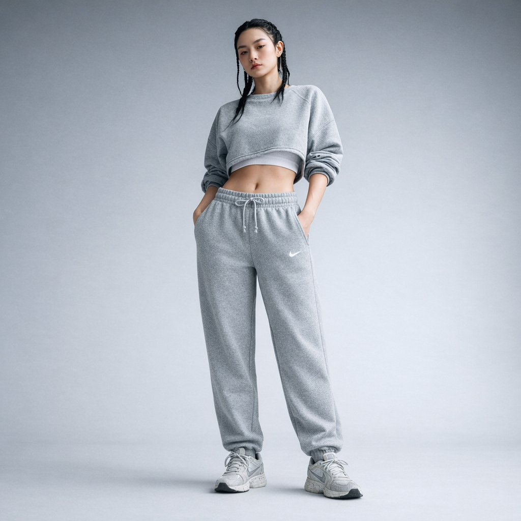 Nike Sportswear Phoenix Fleece - dark grey heather/sail Nike Sportswear Phoenix Fleece - dark grey heather/sail