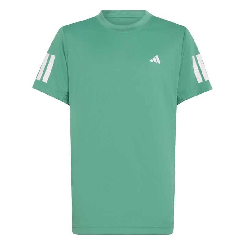 Koszulka chłopięca Adidas Boys Club Tennis 3-Stripes - semi court green