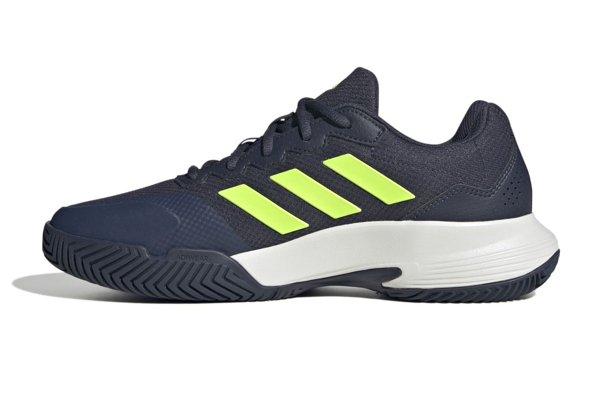 IE0854_1_FOOTWEAR_Photography_Side-Lateral-Center-View_white Adidas Game Court 2 M - navy/lemon/white