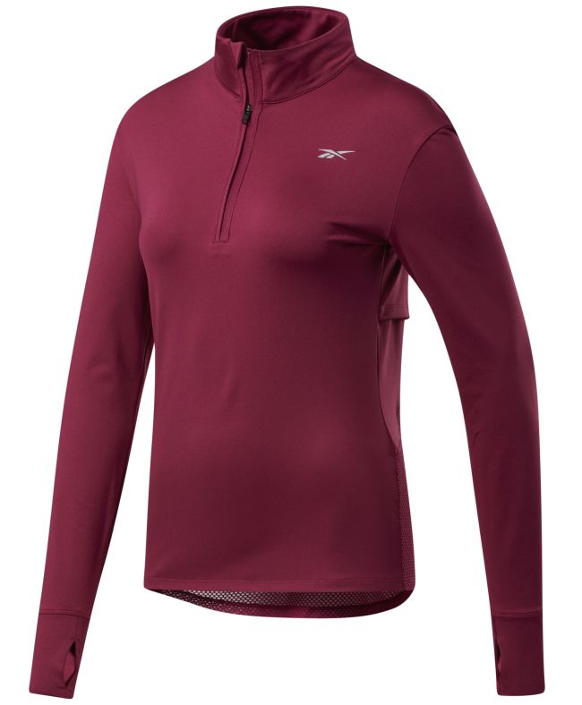 Reebok Workout Running 1/4 Zip W - punch berry Reebok Workout Running 1/4 Zip W - punch berry