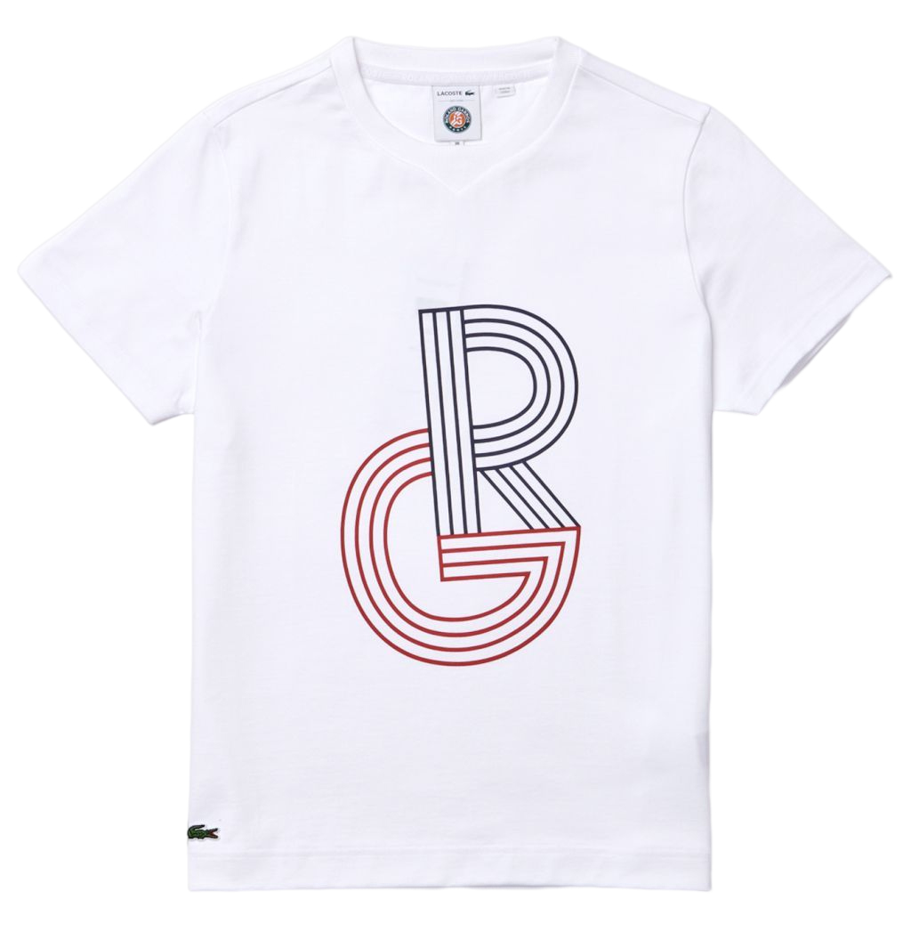 Lacoste SPORT Graphic Roland Garros - white/blue marine