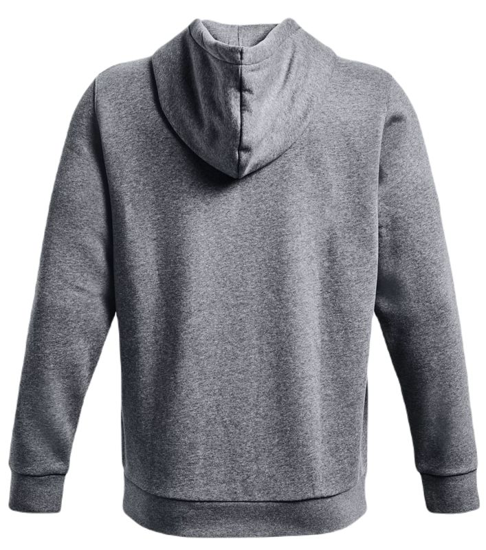 PS1373881-012_HF Under Armour Men's UA Essential Fleece Full-Zip Hoodie - pitch gray medium heather/white