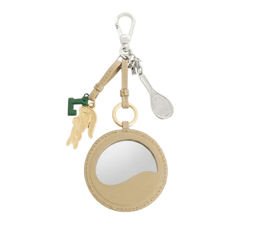 Lacoste Tennis Racket Mirror L Charms Key Ring - beige Lacoste Tennis Racket Mirror L Charms Key Ring - beige