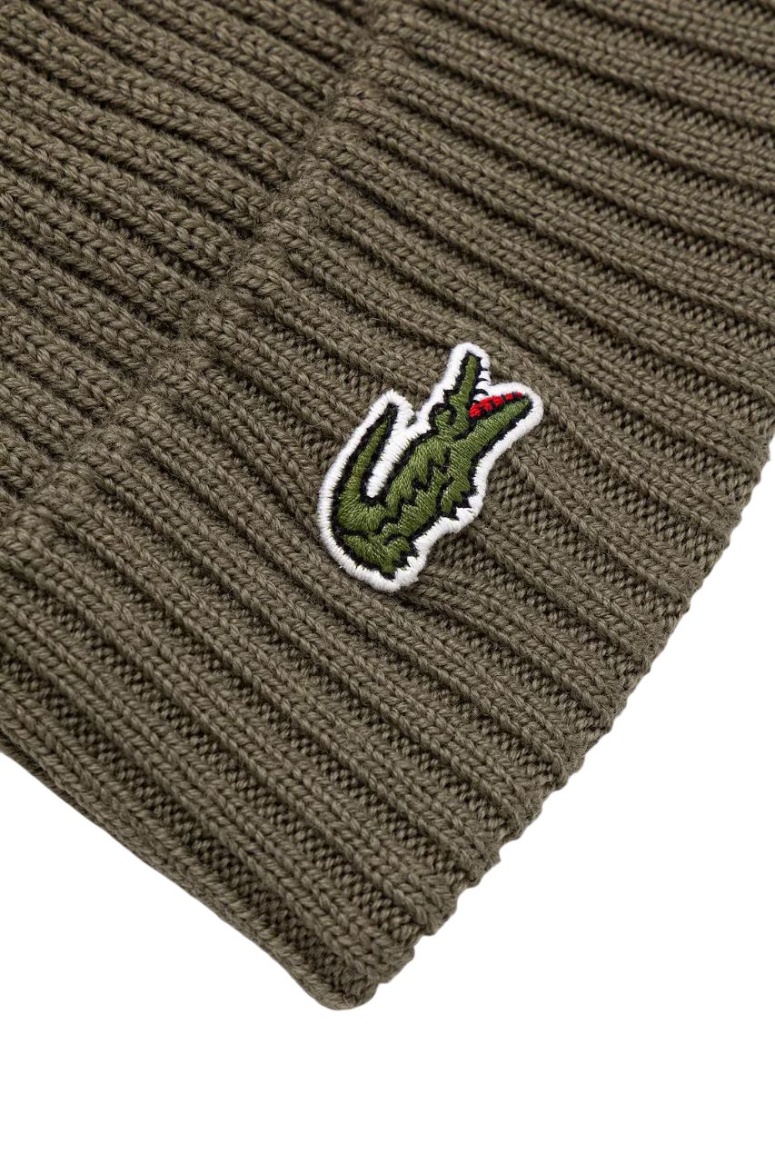 Lacoste Unisex Ribbed Wool - khaki green