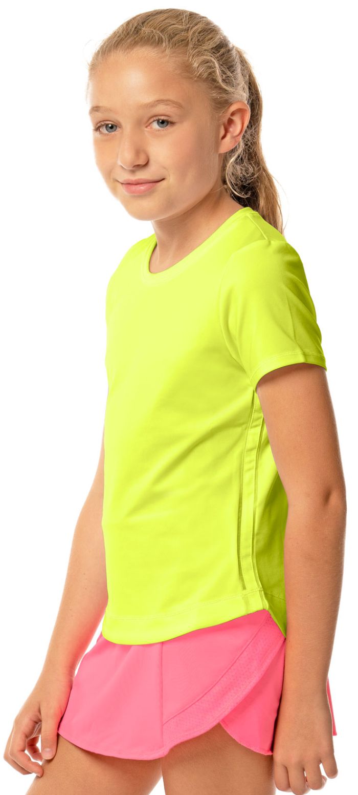 Lucky in Love Core Dynamic High-Low S/S Girls - neon yellow
