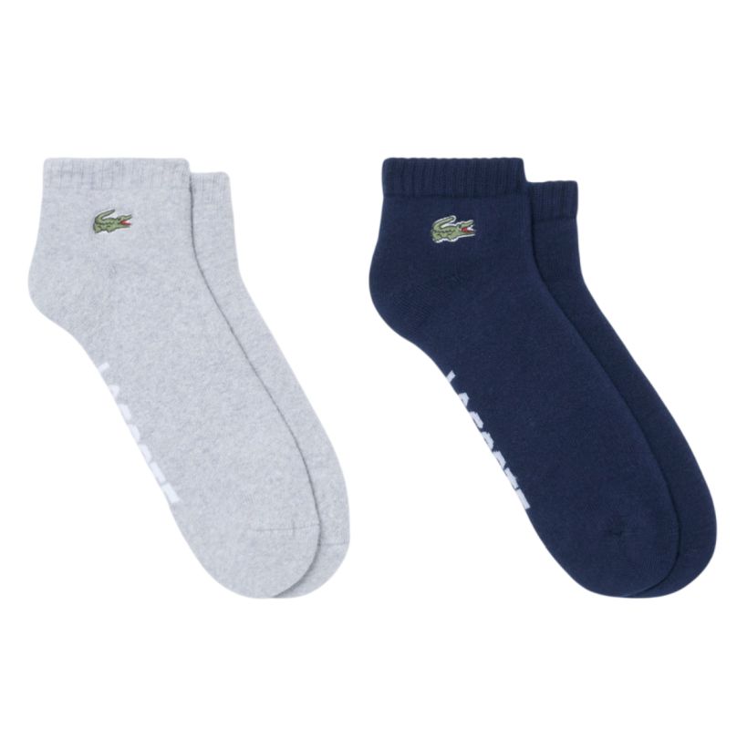 Skarpety Lacoste Low Sport 2P - navy blue/grey chine