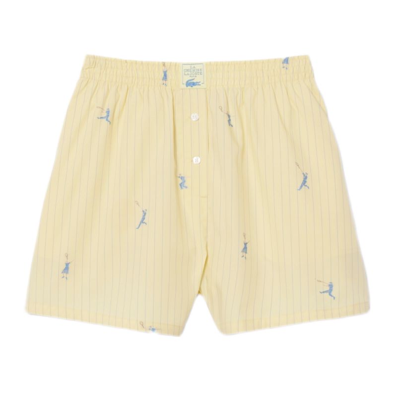 Lacoste Cotton Poplin Boxer - yellow/blue Lacoste Cotton Poplin Boxer - yellow/blue