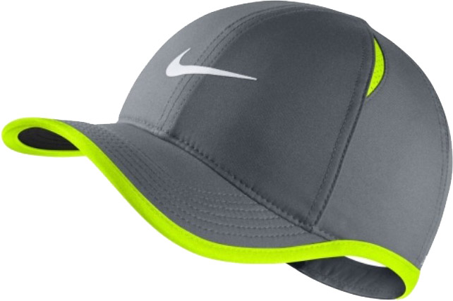 Czapka Juniorska Nike Youth Aerobill Feather Light Cap - cool grey/volt/white