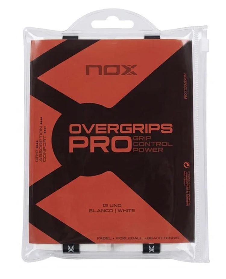 Owijki zewnętrzne NOX Overgrip Pro 12P - white