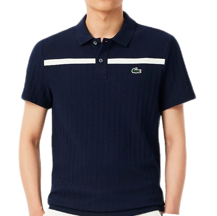 Lacoste Ultra Dry Badge Accent Tennis Heritage - navy blue/white