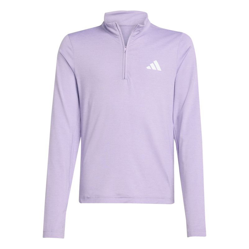 Adidas Girls Training Zip Longsleeve - white/powdered plum