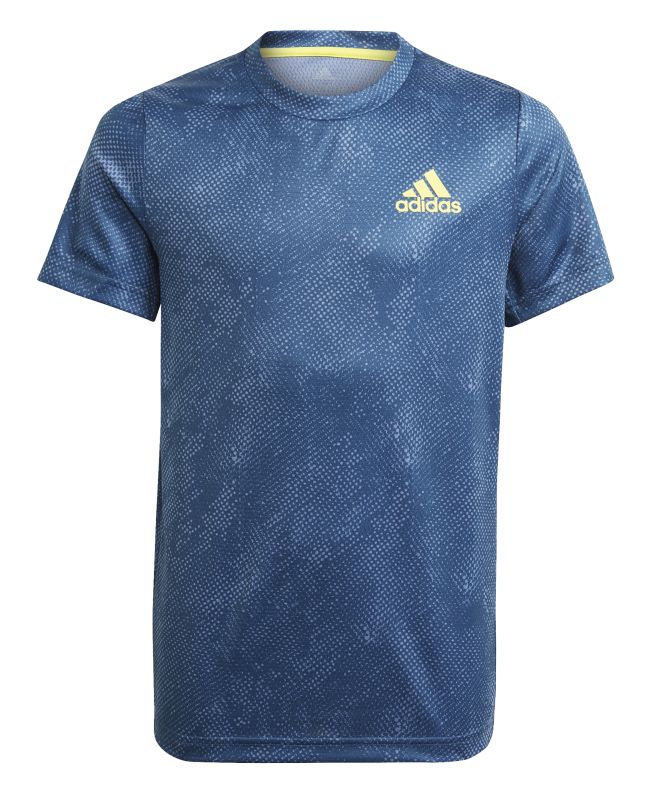 Adidas Heat Ready Primeblue Freelift Tee - crew navy/acid yellow/crew blue