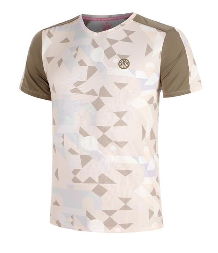 Bidi Badu Paris 2025 V-Neck Junior Tee - beige/light brown