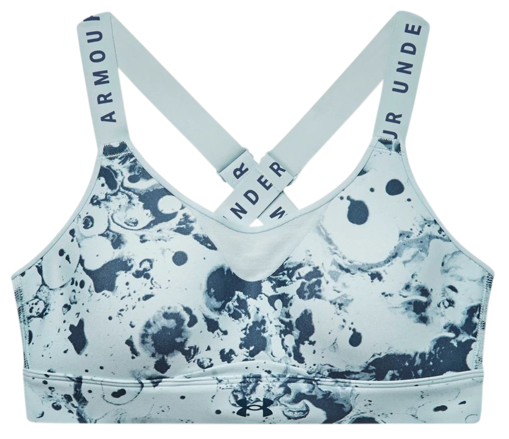 Under Armour Women's Armour Infinity High Printed Sports Bra - breaker blue/util