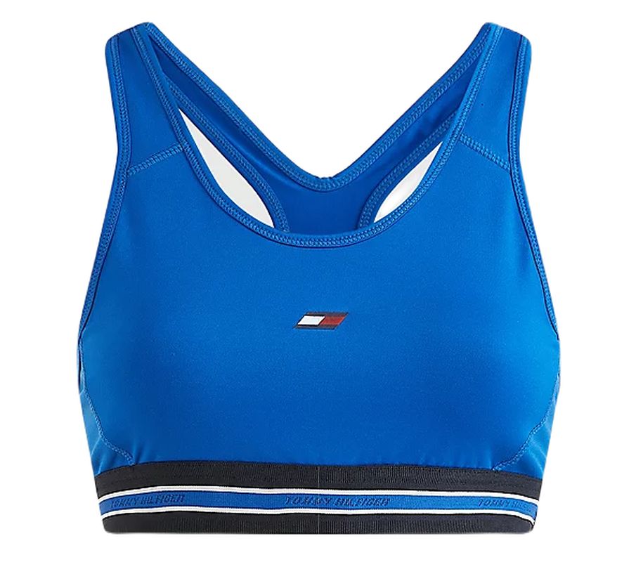 Tommy Hilfiger Mid Intensity Seasonal Tape Bra - kettle blue