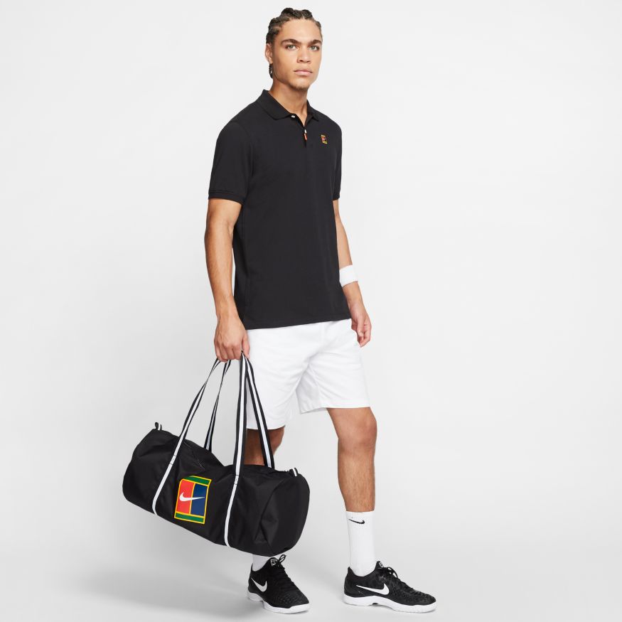 Nike Court Heritage Tennis Duffel Bag - black/white/white