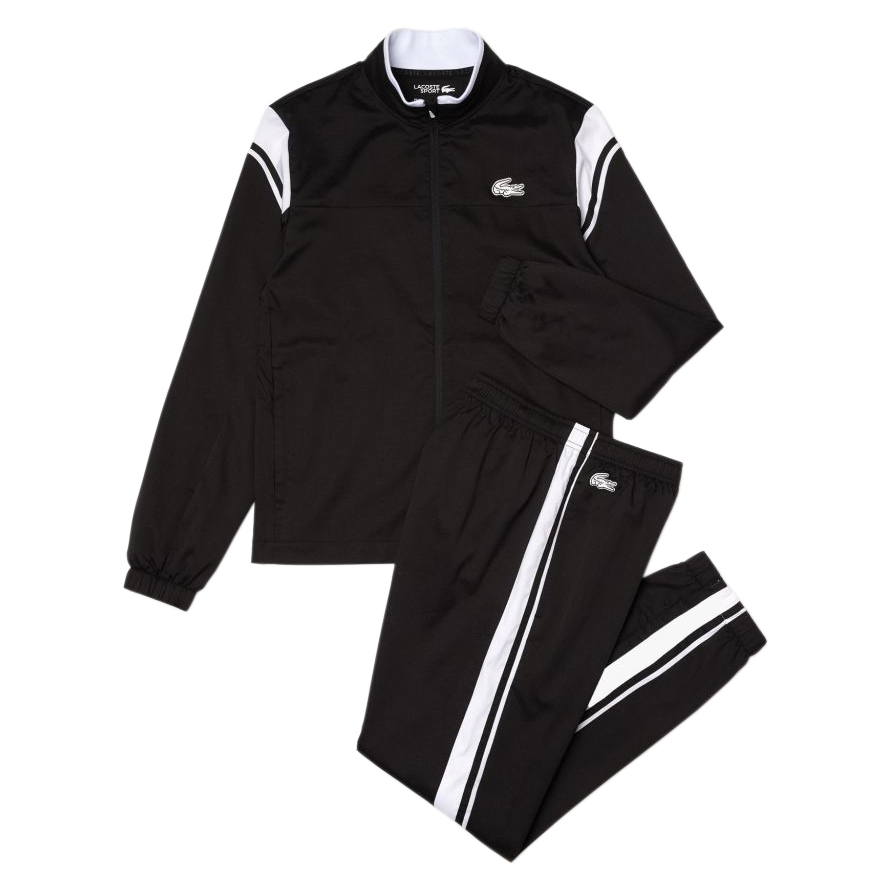 Lacoste Sport Contrast Details Lightweight Tracksuit M - black/white Lacoste Sport Contrast Details Lightweight Tracksuit M - black/white
