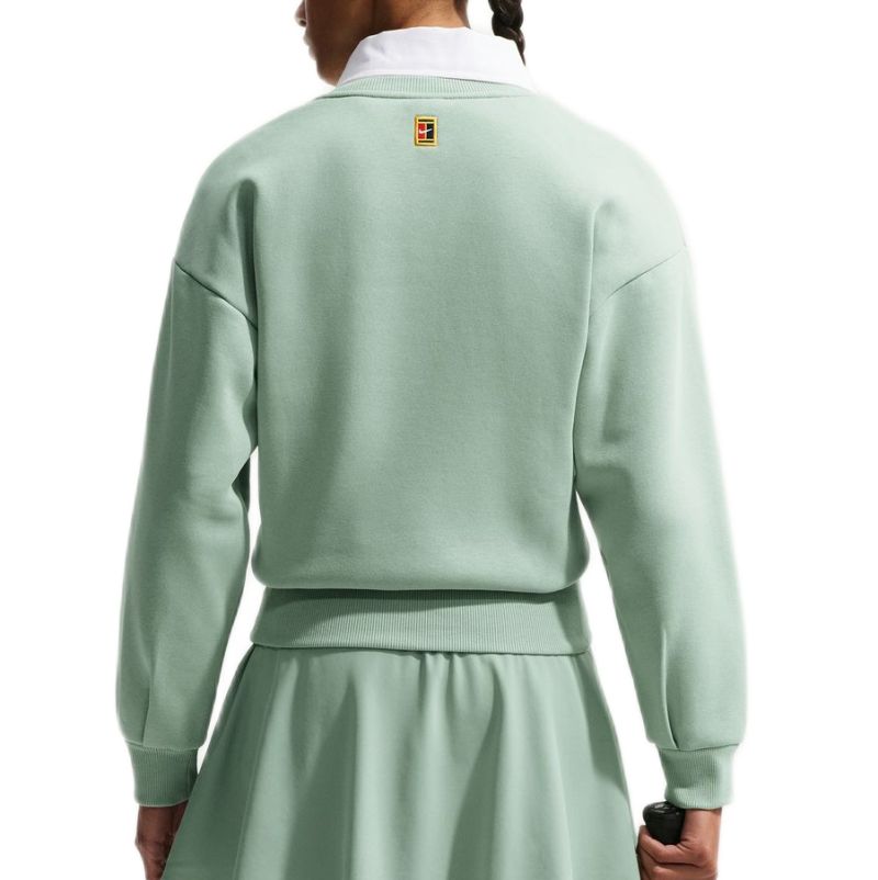 Nike Court Collection Crew-Neck Tennis - steam/barely green navy Nike Court Collection Crew-Neck Tennis - steam/barely green navy