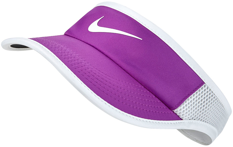 Nike Aerobill Feather Light Visor - vivid purple/white/black/white