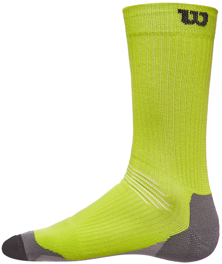 Wilson Men's Color High-End Crew Sock 1pr/pk - 1 para/lime punch/black