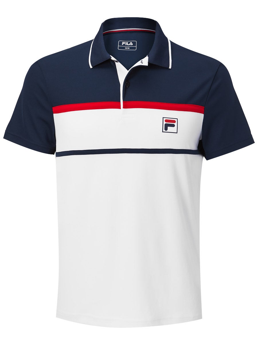 Fila Polo Anton Boys - white/peacoat blue