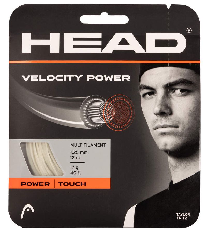 Naciąg tenisowy Head Velocity MLT Power (12 m) - natural