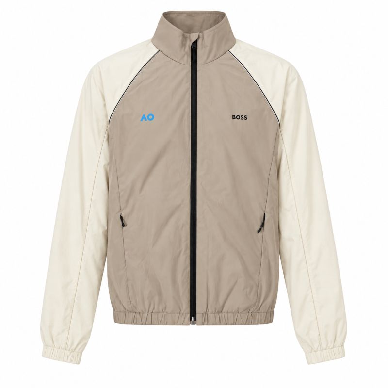 Bluza chłopięca BOSS x AO Kids Technical Fabric Logo - stone khaki