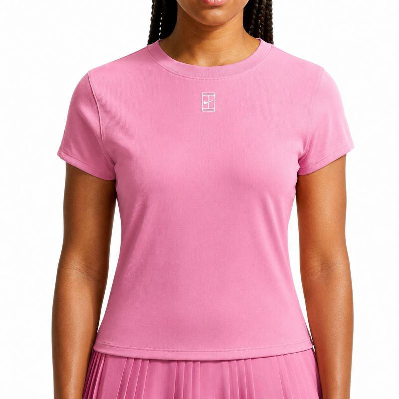 Nike Court Advantage Dri-Fit Short-Sleeve Tennis - peony/white