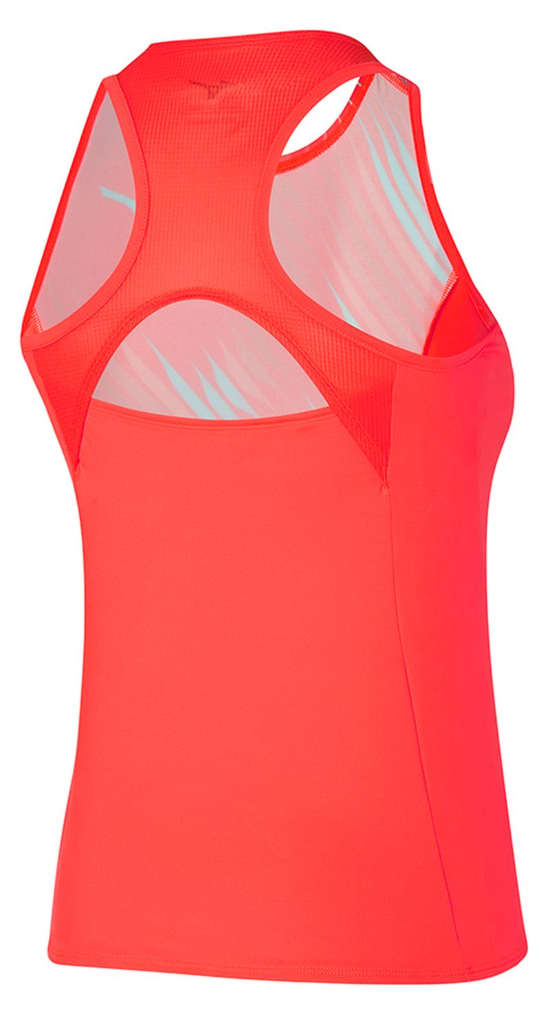 Mizuno Printed Tank - fierry coral