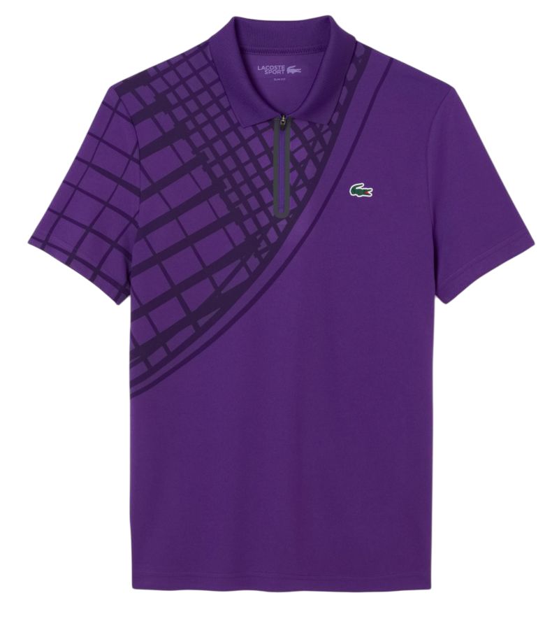 Lacoste Ultra Dry Printed Slim Fit - purple plum