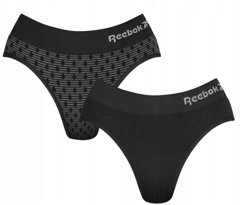 dsdasddadwq32312esa Reebok Seamless Brief ALLIS Womens 2P - black/essential grey spot