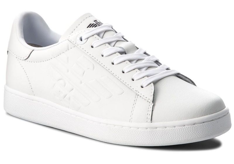 0000200523743_01_jf EA7 Unisex Leather Sneaker - white