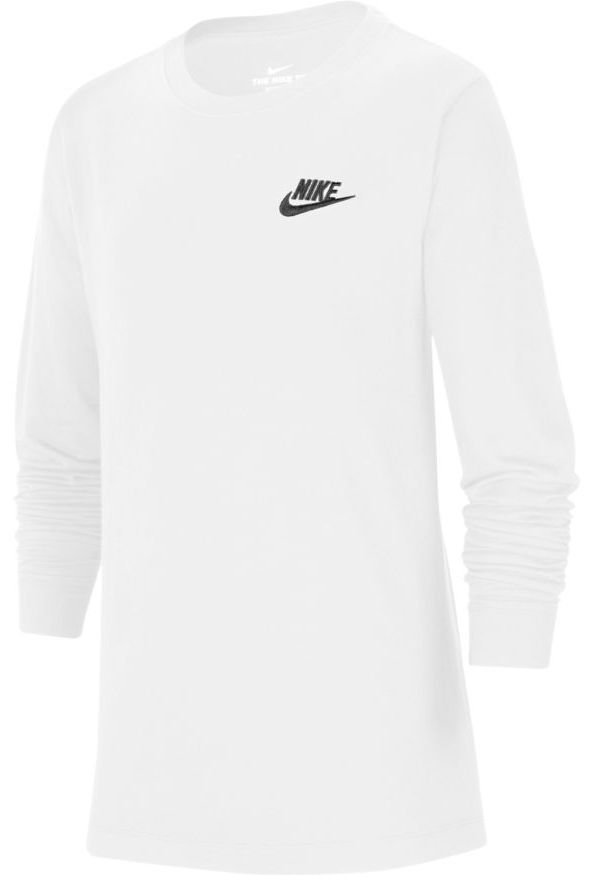 Nike NSW Tee LS Embedded Futura B - white/black