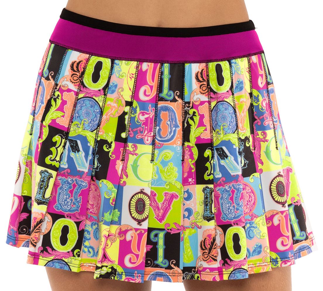 Lucky in Love Rockin Rococo Long Lucky Lane Pleated Skirt Women - multicolor