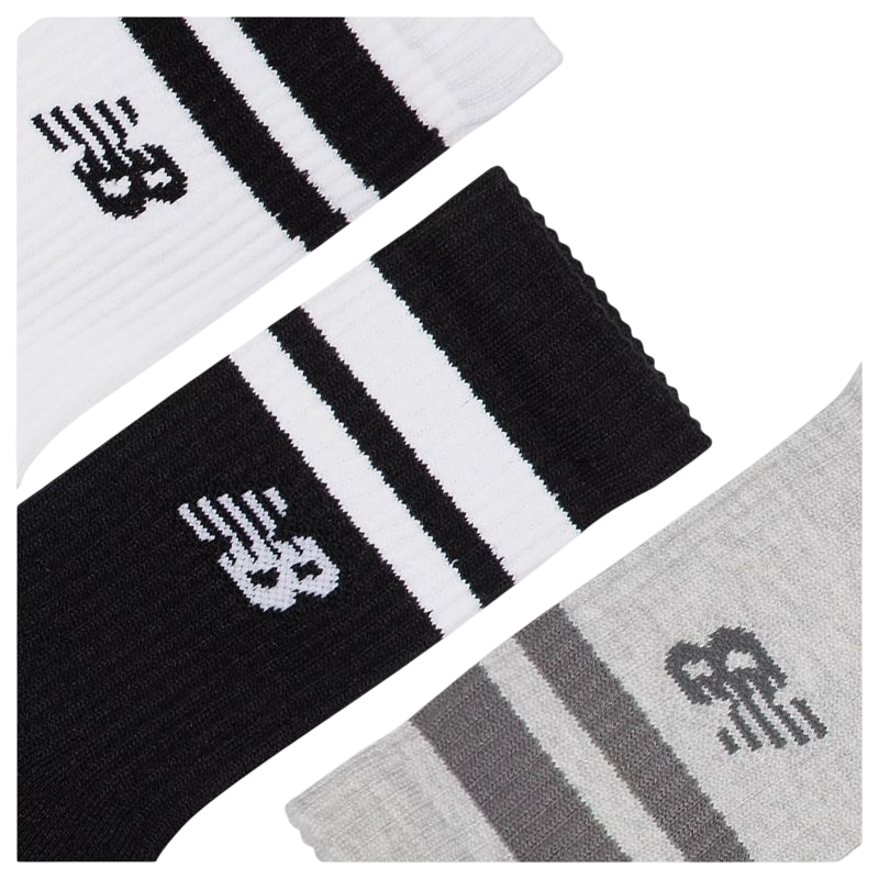 New Balance Active Lifestyle Striped Crew 3P - multicolor