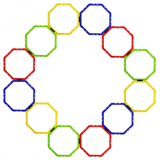  Przyrząd Treningowy Pro's Pro Octa Agility Grid 12 pcs - multicolor