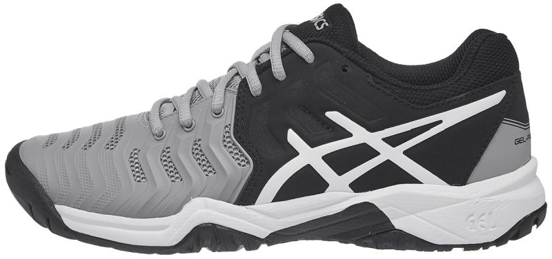 Asics Gel-Resolution 7 GS - mid grey/black/white