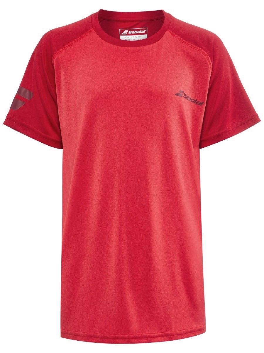 babolat-play-crew-neck-tee-boy-tomato-red-1 Babolat Play Crew Neck Tee Boy - tomato red