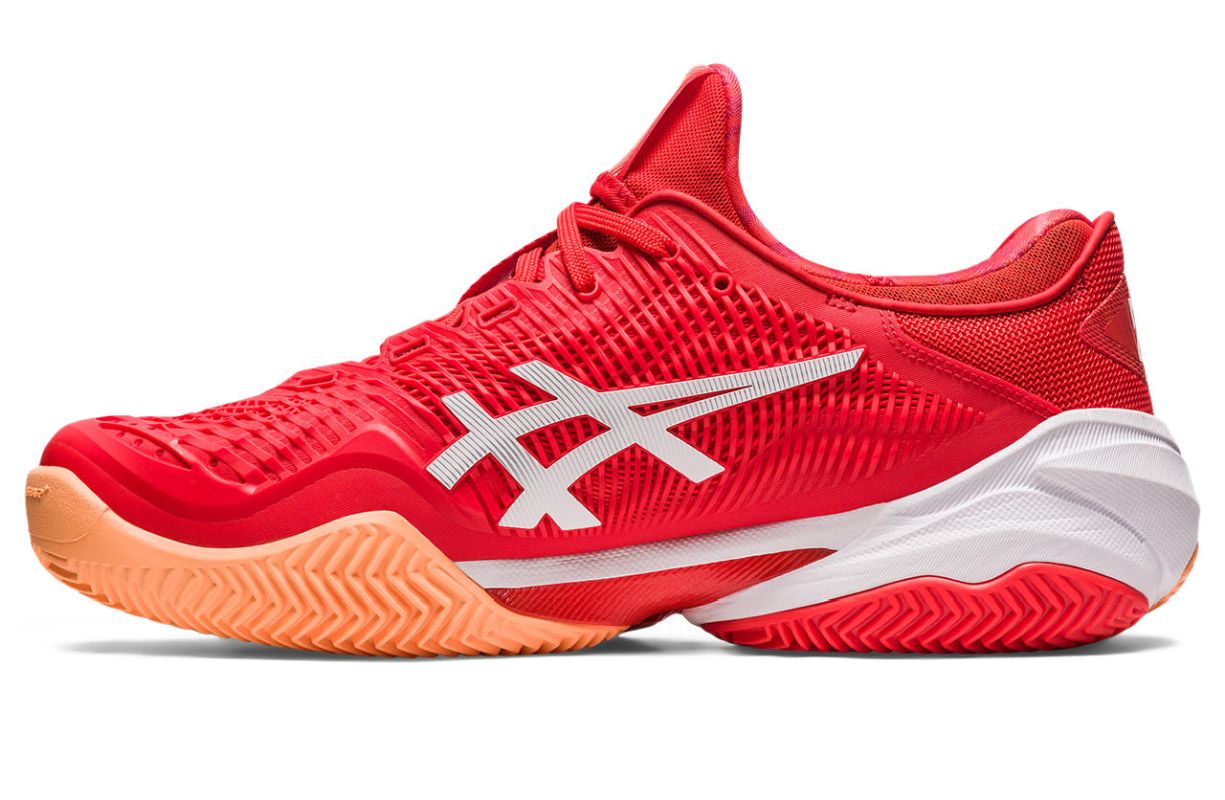 Asics Court FF 3 Novak Clay - fiery red/white