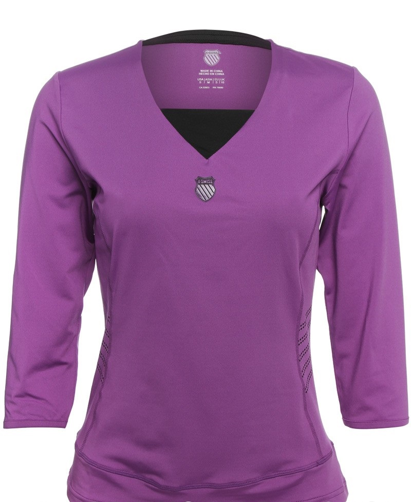  K-Swiss Bigshot II 3/4 Long Sleeve - black/dewberry