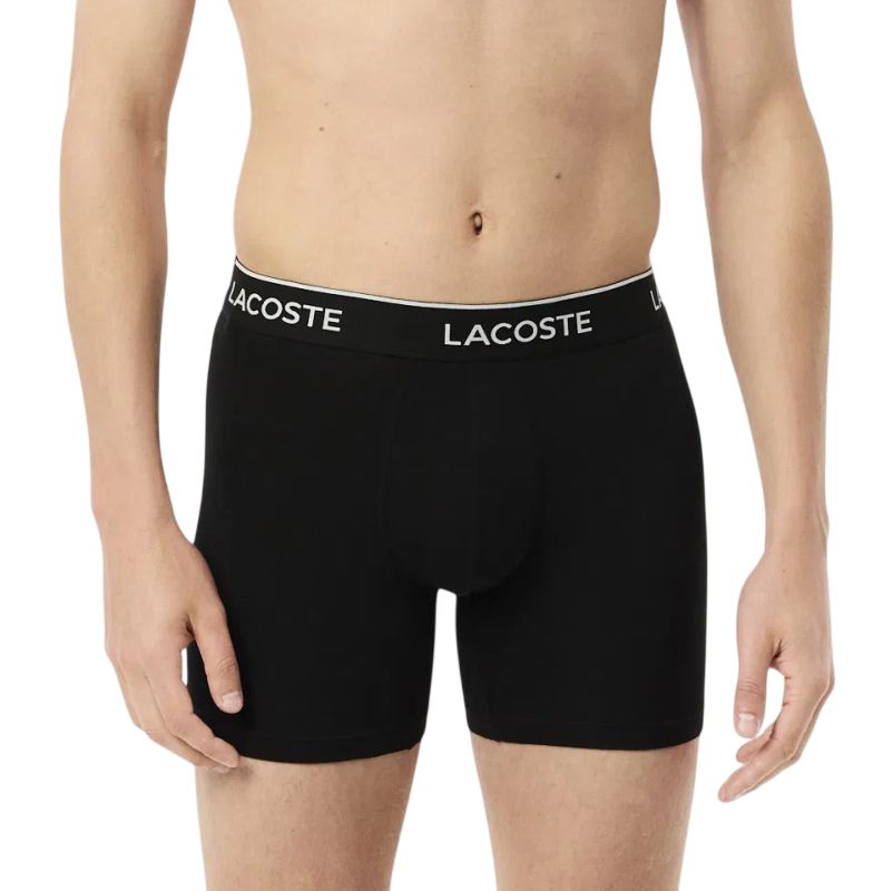 Lacoste Cotton Stretch Brief 3P - black/black/black