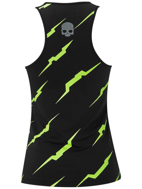 Hydrogen Thunder Tank Top Woman - black/yellow fluo