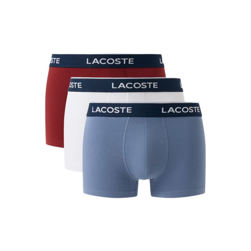 Męskie bokserki Lacoste Stretch Cotton 3P - orange/white/dark grey