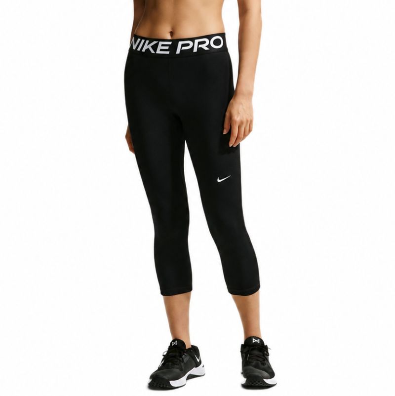 Nike Pro Mid-Rise Crop - black/white
