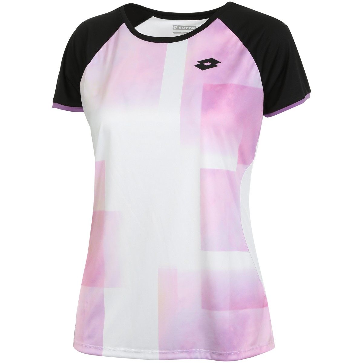 Lotto Top Ten W III Tee PRT1 PL - bright white/bellflo Lotto Top Ten W III Tee PRT1 PL - bright white/bellflo