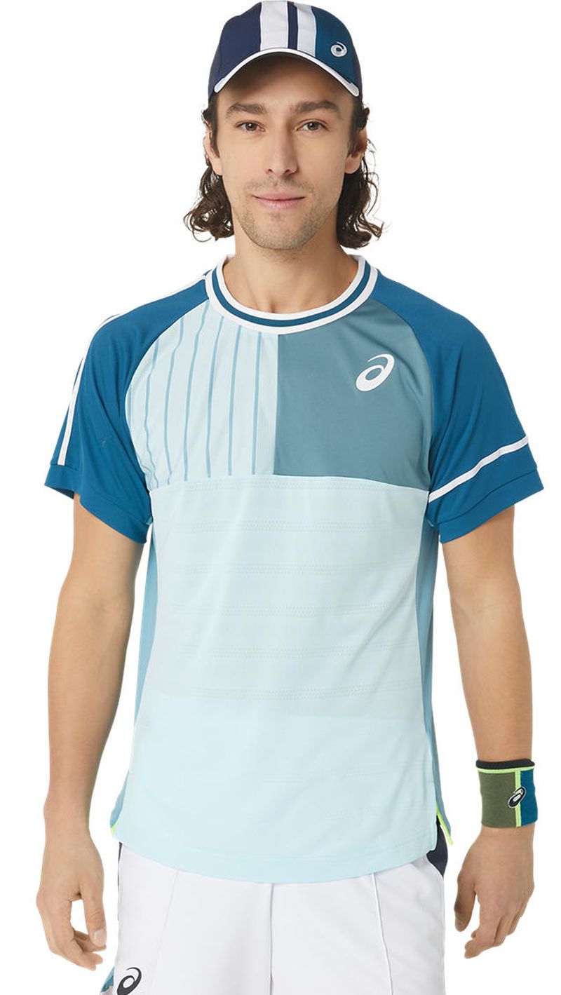 Asics Match Short Sleeve Top - aquamarine