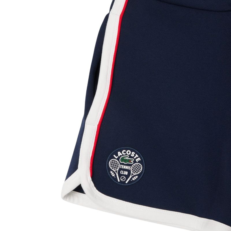 Lacoste Tennis Heritage Stretch Pique - navy blue/white
