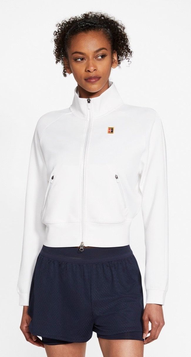 Nike Court Heritage Jacket FZ W - white/white