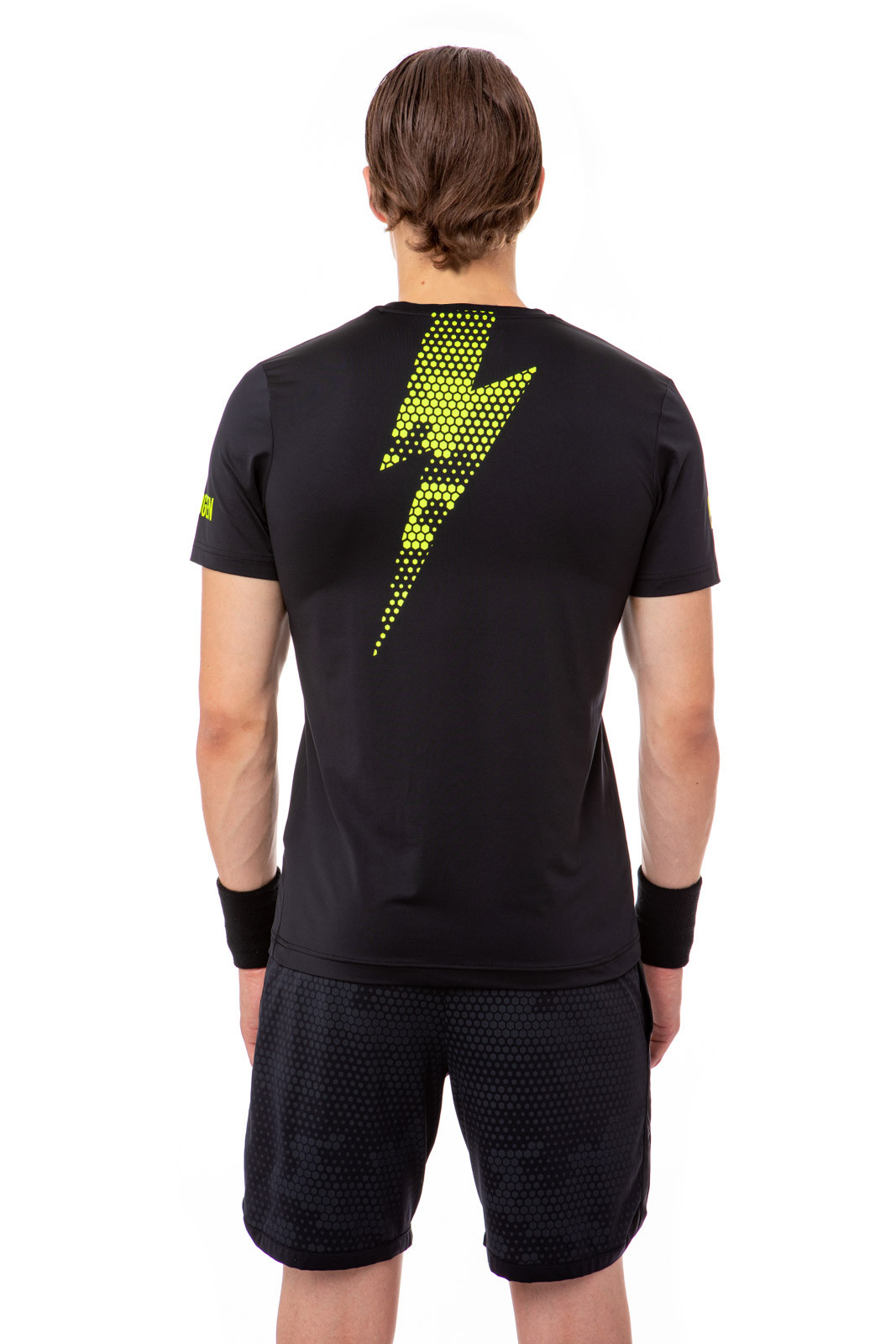 Hydrogen Tech Thunderbolt Tee - black/yellow fluo