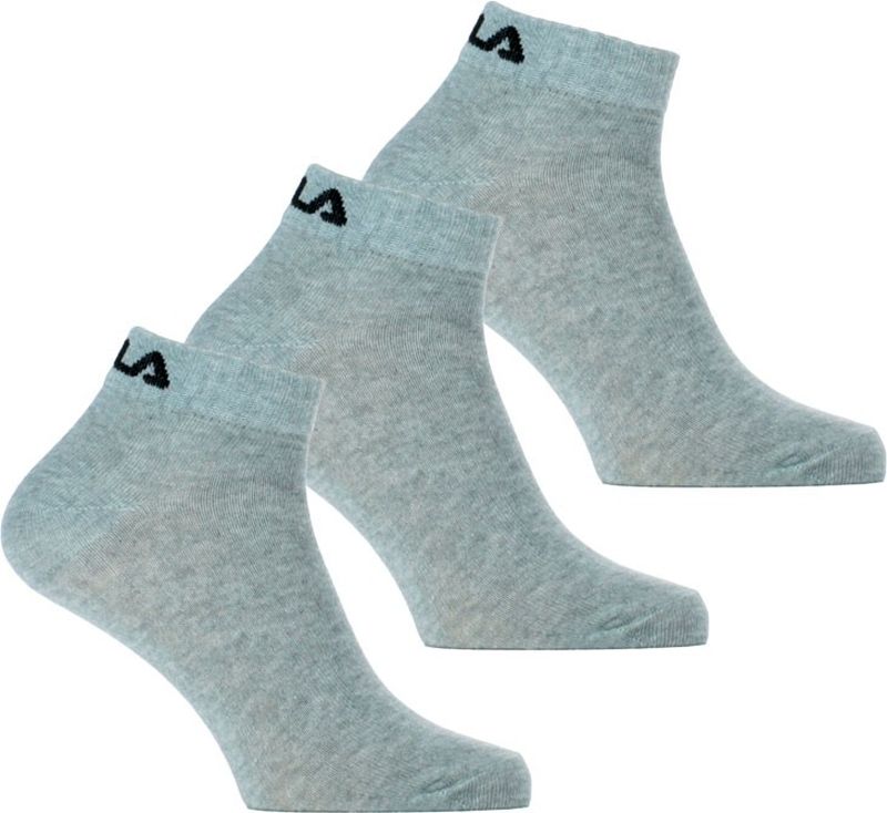 Fila Quarter Plain Socks 3P - grey Fila Quarter Plain Socks 3P - grey